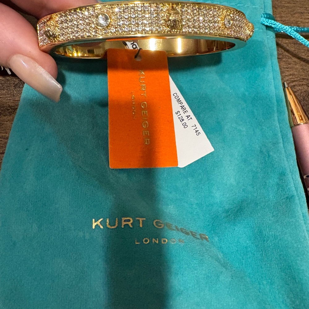 NWT Kurt Geiger Gold Crystal Bracelet